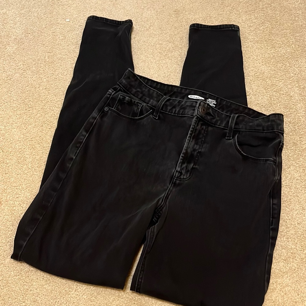 Old Navy Rockstar High Rise Super Skinny Black Jeans